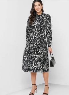 Buy Abstract Print Shirt Dress in UAE