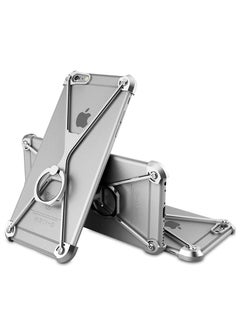 اشتري iPhone 7 Slim Aluminum Metal X-Frame Phone Bumpers with Ring Holder & Screw (iPhone 7) Silver في الامارات