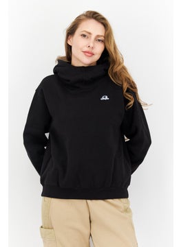 Buy Women Sportswear Fit Long Sleeve Outdoor Hooded Sweatshirt, Black in UAE