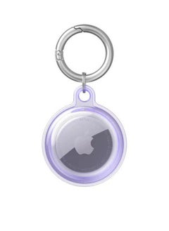 Buy BSNL Transparent TPU Case for Airtag Protection Case Locator Silicone Protector Anti-lost Device Keychain Shell For Apple Airtags Transparent Purple in UAE