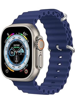 Buy Ocean Band For Apple Watch Band 49mm 45mm 44mm 42mm 41mm 40mm 38mm Men Women, Soft Silicone Sport Band Replacement Strap for Apple Watch Ultra2/Ultra iWatch Series SE 9 8 7 SE 6 5 4 3 2 1 in Egypt