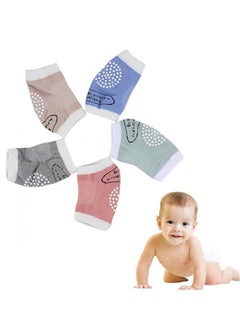 Buy 5 Pairs Baby Knee Pads Stretchable Elastic Cotton Soft Comfortable Knee Cap Elbow Safety Protector Knee Pads for Baby Breathable Anti-Slip Pad Large Size Multi color in UAE