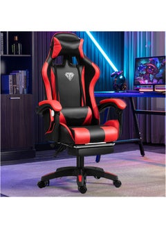 Buy Gaming Chair with Footrest Computer Chair Deak Chair High Back Racing Style Office Chair with Headrest Lumbar Support Office Chair in Saudi Arabia