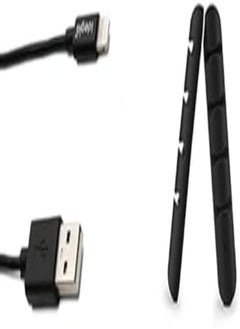 اشتري Cable Essentials Bundle (Keendex kx1933 lightning charging cable - black + UGREEN Cable Clips Holder 2Pack Desktop Cable Management - Black) في مصر