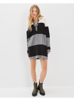 Buy AE Striped Polo Sweater Dress in UAE