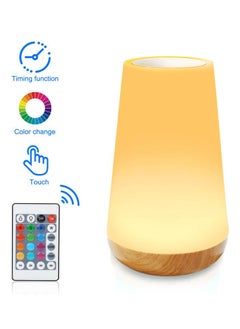 Buy Bedside Lamp Colorful Night Light Rechargeable Dimmable Color Night Lamp with Touch Control Adjustable Brightness Remote Control in UAE