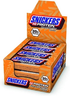 اشتري Snickers Hi Protein Peanut Butter Flavour Bar (12 x 57g) - High Protein Snack with Caramel, Peanuts and Milk Chocolate - Contains 20g Protein في الامارات