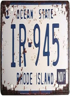 اشتري ERLOOD Rhode Island IR-945 Ocean State, United States,Retro Vintage Auto License Plate Tin Sign Embossed Tag Size Home Pub Bar Decor 6 X 12 في مصر