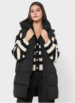 اشتري Zip Through Puffer Vest Coat في الامارات