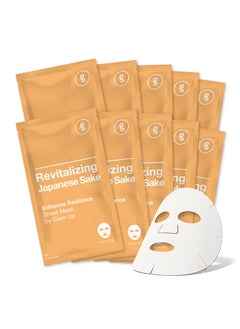 Buy GLAM UP Sheet Mask Revitalizing Japanese Sake (10 sheets) - Enhance Radiance in UAE