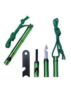 Buy 3-in-1 Fire Starter Survival Tool with Whistle, Multi Tool for Camping Hiking Survival, Flint fire Stick Knife Whistle Tool Set, Magnesium Rod Fire Starter, Climbing Gear, Gift for Man and Dad in UAE