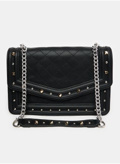 Buy Studded Stitched Leather Shoulder Bag in Egypt