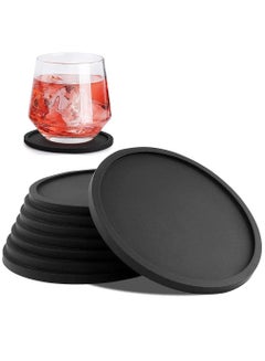 Buy 8 Pcs Silicone Drink Coasters, Non-Slip Cup Coasters, Heat Resistant Cup Mate Soft Coaster for Tabletope Protection, Furniture from Damage in UAE