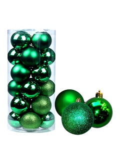 Buy SHATCHI 30mm/12Pcs Christmas Baubles Shatterproof Emerald Green, Christmas Tree Decorations Ball Ornaments Balls Xmas Hanging Decorations Holiday Decor -... in Egypt