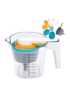 Buy Insiya 9 piece  kitchen measurements tools with spoon and cup set baking utensils high quality dishwasher safe cooking and baking utensils set in UAE