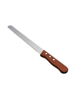 Buy Long knife for cutting baked goods, shawarma and tart, stainless steel wooden hand knife length 37 cm-from Rana store in Egypt