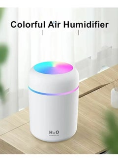 Buy 300ml Mini Portable Cool Mist Humidifier, USB Aroma Diffuser with Purifier Cool Mist ficador, for Bedroom Home Car and Plants, Night Light Diffuser Lamp in UAE