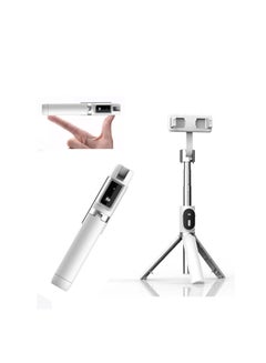 Buy 3 in 1 Extendable Selfie Stick Tripod with Detachable Bluetooth Wireless Remote Phone Holder for iPhone Xs/iPhone 8/iPhone 11/11pro (White) in UAE