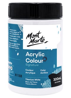 Buy Mont Marte Acrylic Colour Paint 300ml - Titanium White in Saudi Arabia