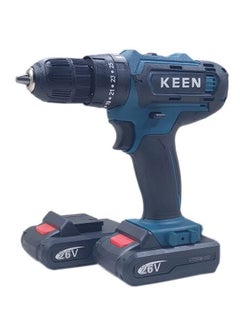 Buy Cordless Drill  Electric Screwdriver Premium Quality 10mm 2 Li-ion Batteries and 24 pcs Tools. 26V/1650rpm/Min/50-60Hz KEEN OS-202 in Saudi Arabia