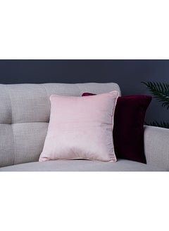 Buy Sydney Velvet Cushion Cover 45x45Cm Blush in UAE