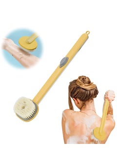 Buy Brush Long Handle for Shower Long Handle Liquid Bath Brush Storable Body Wash Family Essentials Soft Bath Massage Cleaning Brushes with Soap Dispenser for Exfoliation Scrubbing Shower in UAE