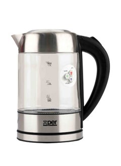 Buy Xper Water Kettle Glass 2200 Watts 1.7 Liters XPK-GM19 in Saudi Arabia