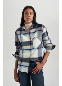 اشتري Woman Shacket Woven Long Sleeve Shirt في مصر