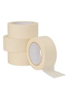 اشتري 4-Piece Paper Masking Tape 2 Inch Width 30 Yards Per Roll في الامارات