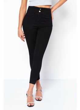 Buy Women Slim Fit Stretchable Denim Jeans, Black in UAE