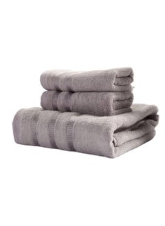 اشتري 3 Pieces Bath Towel Set, bamboo fiber towel set includes 1 bath towels of 70*140cm, 2 hand towels of 34*75cm,Ultra Soft Towel Set for Bathroom في السعودية