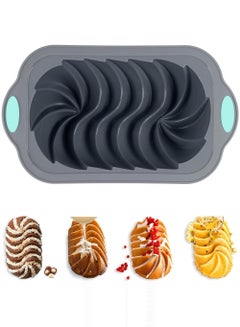 Buy Silicone Bread and Loaf Pans, Non-Stick Silicone Bread Pan, Premium Food Grade Silicone Loaf Pan, Silicone Bakeware Cake Moulds for Baking Cake, Bread, Brownies, Meatloaf (Grey) in Saudi Arabia