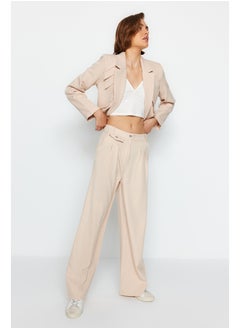 Buy Pants - Beige - Wide leg in Egypt