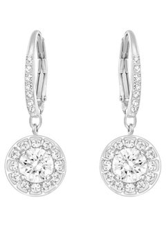 Buy Swarovski Crystal Authentic Attract Rhodium Plated Charming White Light Pierced Earrings in Saudi Arabia
