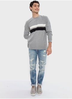 اشتري Striped Crew Neck T- Shirt في السعودية