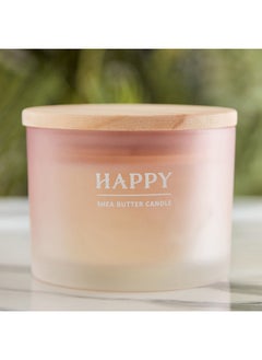 Buy Nourish Happy Jar Candle with Wooden Lid 292 g in UAE