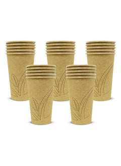 Buy Biodegradable Disposable Paper Cup 16oz 50-Pieces in UAE