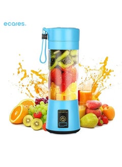 Buy ECARES® Portable Blender Cup, Electric USB Juicer Blender, Mini Blender, For Shakes, Juices and Smoothies, 380ml, Six Blades Great for Mixing, Lightweight, Convenient, for Kitchen, Home, Travel in UAE