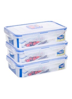 Buy 3-Piece Food Container Set Colour Lid Set Hpl816 in Egypt