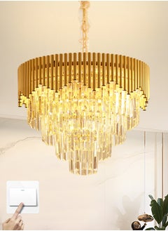 Buy Luxury Crystal Chandelier Living Room,Dia 50cm Modern Gold Crystal Chandelier Light, Crystal Chandelier Lamp Fixture for Dining Room, Hotel Hall Art Decor Hanging Lamp in UAE