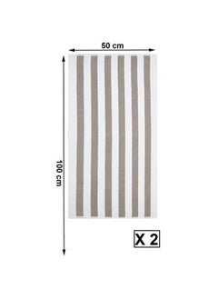 Buy Signoola 2 Kids Beach towels 50 x 100 cm Brown Stripes, 100% cotton. in Egypt