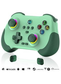 Buy Mobile Gaming Controller for iPad/iPhone/Tablet, Cloud Controller Remote Joystick for iOS/Android, Wireless Switch Controller with Macro Buttons/Hall-Rocker/Hall-Trigger/Dual Vibration (Green) in Saudi Arabia