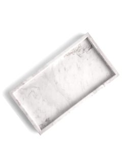 اشتري SIHIYA LIFE Marble Tray | 10x20cm | Rectangular Serving Tray | Jewelry, Perfume, Bathroom Essentials Organizer| Desserts, Vanity, Display, Storage ,Ottoman Tray | Home Décor | Gifting في الامارات