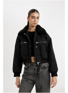 Buy Woman Bomber Shirt Neck Coat in Egypt