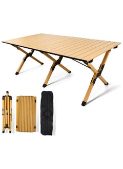 Buy Folding Camping Table, Lightweight Rolling Table, Portable Picnic Table with Easy Carry Bag for Outdoors, Beaches, Picnics, Backyards, Barbecues and Parties in Saudi Arabia