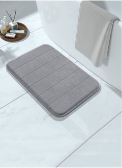 Buy Memory Foam Bath Mat Rug,24 x 17 Inches,Comfortable, Soft, Super Water Absorptio,Machine Wash,Non-Slip,Thick,Easier to Dry for Bathroom Floor Rugs, Grey in Saudi Arabia