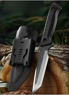 Buy High Hardness Sharp Small Straight Knife Outdoor Knife Field Portable Survival Knife Multifunctional Tactical Knife - Black in Saudi Arabia