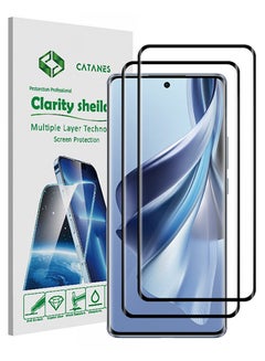 اشتري 2 Pack For Oppo Reno10 Screen Protector Full Coverage Screen Protector Clear Anti-Bubble Shield Tempered Glass Screen Protector في الامارات