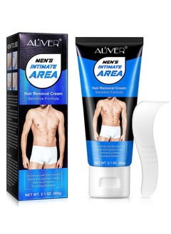 Buy 60g Private Part Hair Removal Cream for Men Intimate Hair Remover Effective and Painless Depilatory Cream for Private Areas Body Legs and Underarms Suitable for All Skin Types in UAE