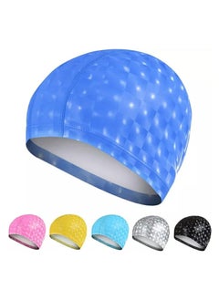 Buy SportQ Waterproof PU Fabric Swimming Cap, Long Swimming Cap for Men and Women in Egypt